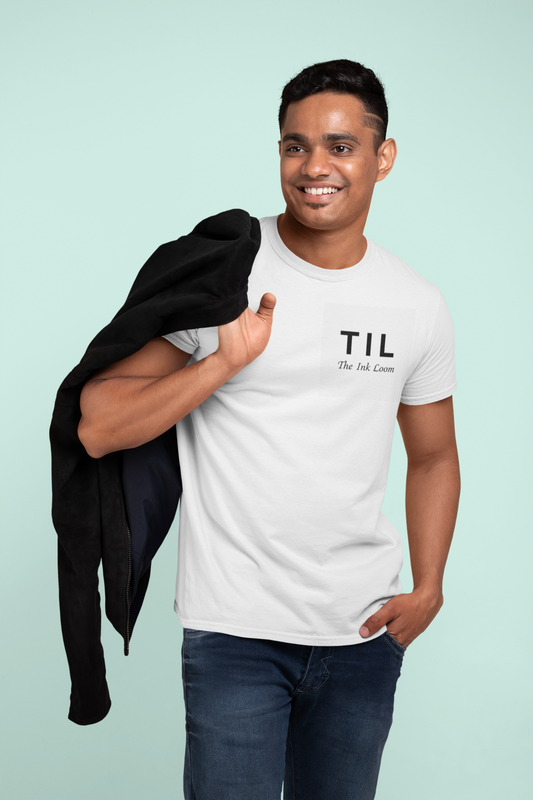 White The InkLoom Official Logo T-Shirt